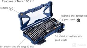 img 3 attached to 🔧 Nanch 55-Piece Precision Screwdriver Set: High-Strength Magnetic Driver Bits for Professional Electronics Repair