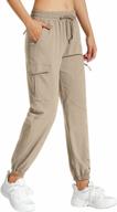 mocoly женские быстросохнущие легкие походные брюки-карго с эластичной резинкой на талии и защитой upf 50+ логотип