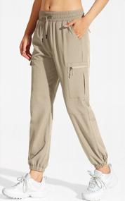 img 3 attached to MOCOLY Women'S Quick Dry Lightweight Cargo Hiking Pants With Elastic Waist & UPF 50+ Protection