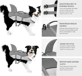 img 3 attached to 🐶 Sunolga Dog Life Jacket with Reflective Stripes - Adjustable & High Visibility Vest for Swimming and Boating - Durable Rescue Handle - Pet Life Preserver with High Flotation Swimsuit