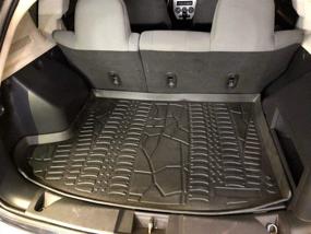 img 4 attached to Custom Fit Cargo Liner for Jeep Compass 2007-2017 - Ultimate Protection - Easy-to-Clean 🚙 & All-Weather Black Trunk Mat - Laser Measured 3D Shaped Trunk Liners for Jeep Compass