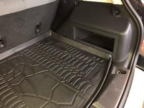 img 1 attached to Custom Fit Cargo Liner for Jeep Compass 2007-2017 - Ultimate Protection - Easy-to-Clean 🚙 & All-Weather Black Trunk Mat - Laser Measured 3D Shaped Trunk Liners for Jeep Compass