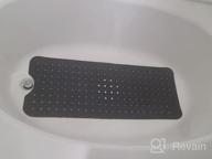 img 1 attached to Extra Long Non-Slip Bath Mat With Drain Holes And Suction Cups For Bathroom - Machine Washable Opaque Pink Teeshly Bath Tub And Shower Mat (39 X 16 Inches) review by Gunaraj Varga