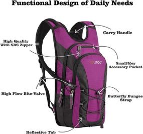 img 3 attached to Gelindo Hydration Backpack: Lightweight 15L Hiking Pack with 2L BPA Free Water Bladder - Ideal for Outdoor Adventures, Biking, Camping, and Small Daypacks for Kids & Beginners