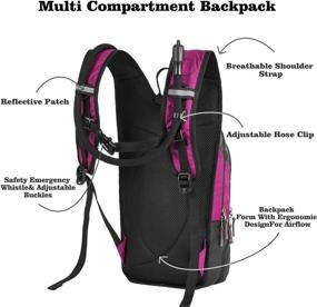 img 1 attached to Gelindo Hydration Backpack: Lightweight 15L Hiking Pack with 2L BPA Free Water Bladder - Ideal for Outdoor Adventures, Biking, Camping, and Small Daypacks for Kids & Beginners