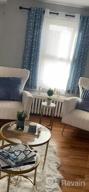 img 1 attached to Navy Blue Semi Sheer Floral Embroidery Faux Linen Curtains - 52 X 63 Inch 2 Panels review by Andrew Roberts