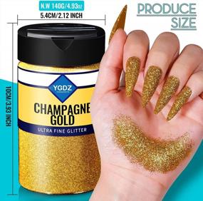 img 1 attached to YGDZ Gold Glitter Powder - 140G For Tumblers, Resin Crafts & Cosmetic Applications!