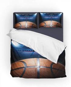 img 3 attached to 🏀 SHINICHISTAR Basketball Comforter Set Queen: Ultimate Sport Bedding for Boys and Teens - 3 Piece Set!