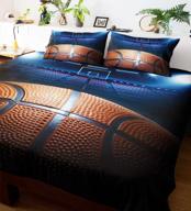 🏀 shinichistar basketball comforter set queen: ultimate sport bedding for boys and teens - 3 piece set! logo