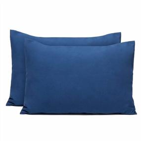 img 4 attached to 2-Pack Navy Toddler Pillowcases W/ Envelope Closure - 13" X 18", Silky Soft Microfiber For Boys & Girls | TILLYOU