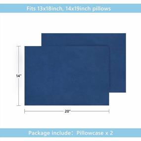 img 3 attached to Набор из 2 наволочек темно-синего цвета для малышей с застежкой-конвертом - 13 x 18 дюймов, мягкая шелковистая микрофибра для мальчиков и девочек | ПОКА ВЫ