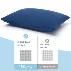 img 1 attached to 2-Pack Navy Toddler Pillowcases W/ Envelope Closure - 13" X 18", Silky Soft Microfiber For Boys & Girls | TILLYOU