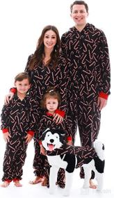 img 4 attached to 🍬 #followme Matching Candy Cane Adult Onesie - Perfect for Family, Couples, and Their Fur Babies!