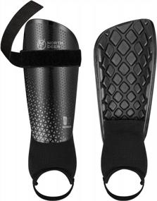 img 4 attached to Adjustable Ankle Strap Northdeer Soccer Shin Guards For Junior Boys And Girls - Protective Equipment For Kids, Youth, And Adults