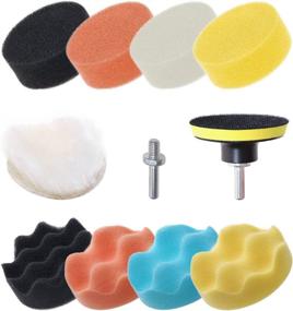 img 4 attached to 🚗 Ultimate 11 Pcs Mini Skater Car Foam Polishing Drill Buffer Kit: Professional 3 inch Buffing Sponge Set for Sanding, Waxing, Sealing & Glazing