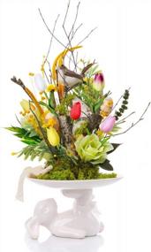 img 1 attached to Colorful 28-Piece Artificial Tulips Set For Stunning Floral Arrangements And Spring Décor