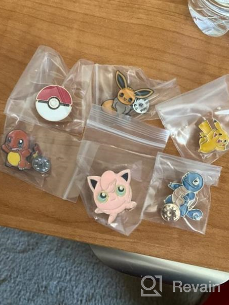 img 1 attached to 🔥 6-Pack Pikachu, Charmander, Bulbasaur, Squirtle Enamel Lapel Pins for Fans - Collectible Pins for Backpacks and Gifts, Pocket Monster review by Wendy Savold