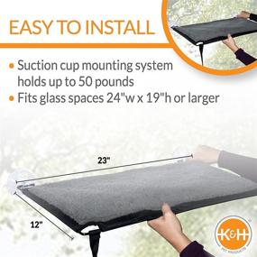 img 3 attached to 😺 K&H Pet Products EZ Mount Window Kitty Sill: Gray Hammock Window Perch, 12 X 23 Inches - Perfect for Your Cat's Comfort and Relaxation!