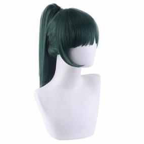 img 3 attached to Get Ready To Steal The Spotlight With JoneTing'S Long Dark Green Wig For Women - Perfect For Cosplay, Halloween, And More! Order Now With Free Wig Cap Included.