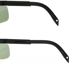 img 1 attached to Получите непревзойденный стиль и долговечность с зеркальными спортивными солнцезащитными очками ShadyVEU Retro Performance
