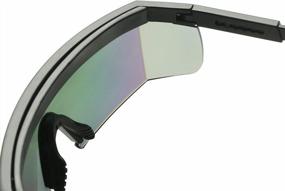 img 3 attached to Получите непревзойденный стиль и долговечность с зеркальными спортивными солнцезащитными очками ShadyVEU Retro Performance