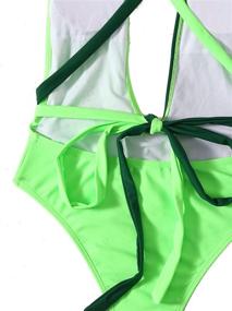 img 1 attached to SweatyRocks Womens Basic Criss Swimwear Women's Clothing ~ Swimsuits & Cover Ups