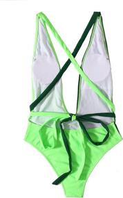 img 3 attached to SweatyRocks Womens Basic Criss Swimwear Women's Clothing ~ Swimsuits & Cover Ups