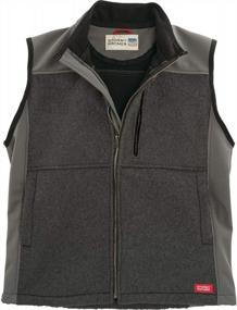 img 1 attached to Men'S Stormy Kromer Wool Blend Fleece Soft Shell Barrier Vest