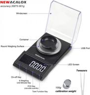 high precision milligram scale with calibration weights - portable digital weighing for jewelry, reloading, and power components logo