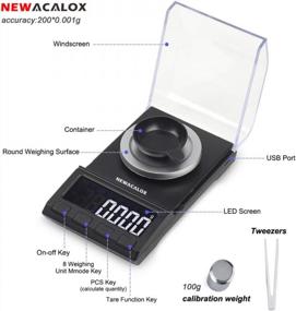 img 4 attached to High Precision Milligram Scale With Calibration Weights - Portable Digital Weighing For Jewelry, Reloading, And Power Components