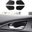 upgrade your honda civic with topdall's carbon fiber inner door handle bowl cover trim logo