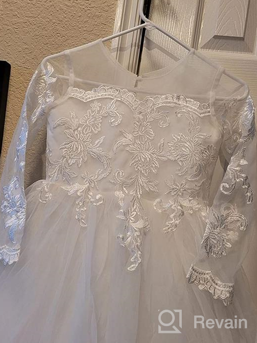 img 1 attached to 👗 Glamorous Sheer Sleeved Girls' Clothing with Carat Embroidery Detailing review by Jessica Rodriguez