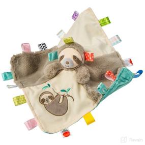 img 4 attached to Taggies Soothing Sensory Stuffed Animal Security Blanket Review - Molasses Sloth, 13 x 13-Inches