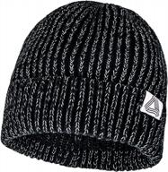 warm and safe: accsa's reflective yarn beanie hat perfect for winter men's fashion logo