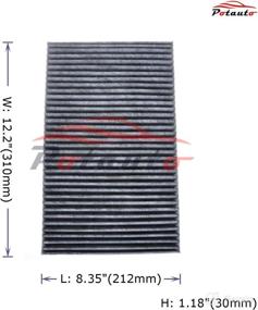 img 3 attached to 🚗 POTAUTO MAP 3003C (CF10364) Замена карбонового кабины автомобильного фильтра воздуха - подходит для CHRYSLER 300, DODGE CHALLENGER CHARGER MAGNUM - Фильтрация воздуха высокого качества.