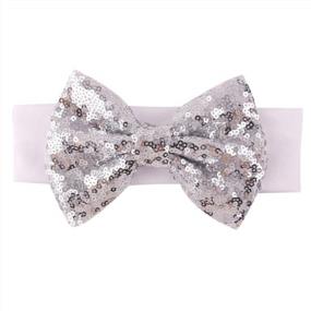 img 1 attached to 👑 Sparkling Style for Little Princesses: BAOBAO Kid Girl Glitter Sequined Bow Hairband - Trendy Turban Knot Headband