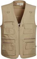 flygo mens summer outdoor work safari fishing travel photo vest with pockets logo