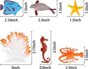 img 2 attached to 🌊 Pawliss 52-Piece Ocean Sea Animals Toys - Under The Sea Life Figure Bath Toys for Kids - Plastic Marine Creatures Favors - Mini Toys for Education - Tiny Toys for Better SEO