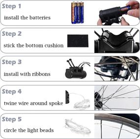 img 2 attached to Multicolor Waterproof Bike Wheel Lights 2021 - MapleSeeker Kids Bicycle Spoke Lights With Batteries Included