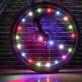 img 4 attached to Multicolor Waterproof Bike Wheel Lights 2021 - MapleSeeker Kids Bicycle Spoke Lights With Batteries Included