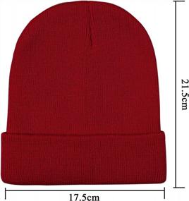 img 2 attached to Вязаные зимние шапочки Cooraby, 12 шт.: акриловая шапка с черепом и манжетами, шапка для часов для тепла и стиля, подходит для мужчин и женщин
