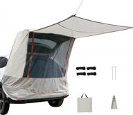 универсальная водонепроницаемая автомобильная палатка для кемпинга с тентом: палатка для багажника внедорожника grassman для очень больших дорожных поездок в сером цвете логотип