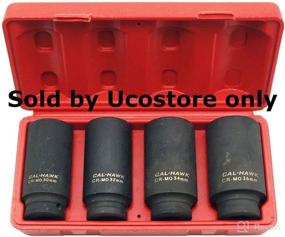 img 1 attached to 🔧 4-Piece 1/2" Drive 12-Point Cr-Mo Spindle Nut Deep Impact Socket Set (30mm, 32mm, 34mm & 36mm) - Available Exclusively from Ucostore