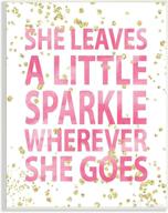 🌟 stupell industries she leaves a little spark wall plaque: 10 x 15 artistic masterpiece by susan newberry designs логотип