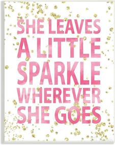 img 4 attached to 🌟 Stupell Industries She Leaves a Little Spark Wall Plaque: 10 x 15 Artistic Masterpiece by Susan Newberry Designs