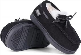 img 4 attached to Comfy & Durable Toddler Moccasin House Shoes With Memory Foam Sole For Indoor- Outdoor Wear