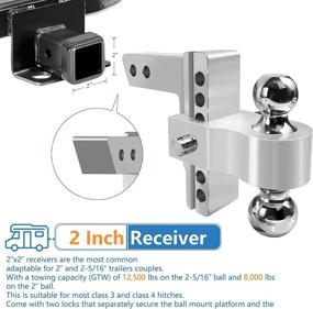 img 1 attached to Tlvuvmo Trailer Hitch Adjustable Anti Theft Exterior Accessories