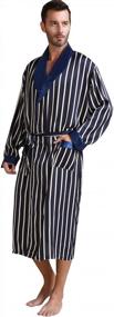 img 4 attached to Men'S Plus Size Silk Satin Bathrobe And Nightgown From Lonxu - Sizes S To 3XL, With Gift Options