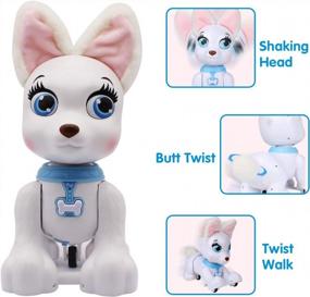 img 2 attached to Робот-щенок корги с голосовым управлением Fisca - прогулочная, танцевальная и программируемая электронная игрушка для домашних животных для детей
