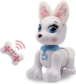 img 4 attached to Робот-щенок корги с голосовым управлением Fisca - прогулочная, танцевальная и программируемая электронная игрушка для домашних животных для детей